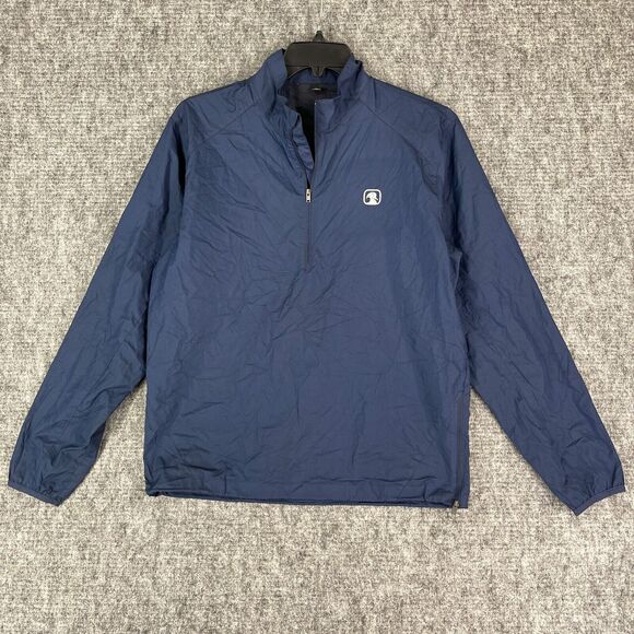 Golf Windbreaker Mens Medium Blue‎  Activewear Top 1/2 Zip Outerwear Clubhouse - Picture 1 of 12